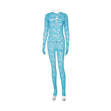 Load image into Gallery viewer, Fashion Sexy Cutout Slim Fit Crew Neck Long Sleeve Jumpsuit 3d Pattern Perspective Hollowed-out Women Trousers Bodysuit