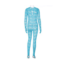 Load image into Gallery viewer, Fashion Sexy Cutout Slim Fit Crew Neck Long Sleeve Jumpsuit 3d Pattern Perspective Hollowed-out Women Trousers Bodysuit