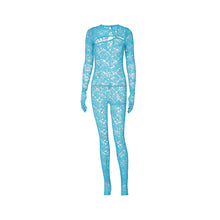 Load image into Gallery viewer, Fashion Sexy Cutout Slim Fit Crew Neck Long Sleeve Jumpsuit 3d Pattern Perspective Hollowed-out Women Trousers Bodysuit