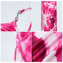 Load image into Gallery viewer, Autumn New Fashion Print Tie-dye Sexy Backless Slit Slip Dress Lowcut Hollow Slim Fit Long Dress