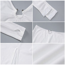 Load image into Gallery viewer, Off Shoulder Sexy Backless Waist-in Hollow Bodysuit Slim Fit Wrap Skirt Halterneck Solid Color Suit