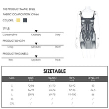 Load image into Gallery viewer, Thermal Imaging Printed Autumn Fashion Personality Off Shoulder Open Back Strappy Wrap Hip Skirt Short Sling Dress