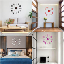 Load image into Gallery viewer, 3D Wall Clock Mirror Wall Stickers Creative DIY Watch Clock Removable Art Decal Sticker Home Decor Living Room Quartz Needle Hot