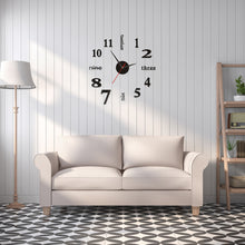 Load image into Gallery viewer, 3D Wall Clock Mirror Wall Stickers Creative DIY Watch Clock Removable Art Decal Sticker Home Decor Living Room Quartz Needle Hot