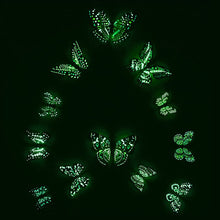 Load image into Gallery viewer, 12Pcs Luminous Double Layer 3D Butterfly Wall Stickers Home Room Decor Butterflies For Wedding Decoration Magnet Fridge Decals