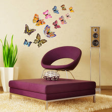 Load image into Gallery viewer, 12Pcs Luminous Double Layer 3D Butterfly Wall Stickers Home Room Decor Butterflies For Wedding Decoration Magnet Fridge Decals