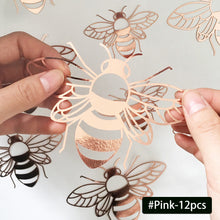 Load image into Gallery viewer, 12Pcs 3D Hollow Bee Wall Sticker For Home Decoration DIY Wall Stickers For Kids Rooms Party Wedding Decor