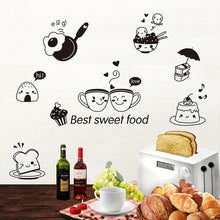 Load image into Gallery viewer, Kitchen Wall Stickers Coffee Sweet Food DIY Wall Art Decal Decoration Oven Dining Hall Wallpapers PVC Wall Decals/Adhesive