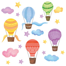 Load image into Gallery viewer, Cartoon Hot Air Balloon Wall Stickers Wall Decals Baby Nursery Home Decoration Kids Room Living Room Bedroom Home Decor Balloon Stickers