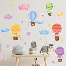 Load image into Gallery viewer, Cartoon Hot Air Balloon Wall Stickers Wall Decals Baby Nursery Home Decoration Kids Room Living Room Bedroom Home Decor Balloon Stickers