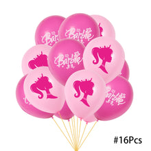 Load image into Gallery viewer, 12inch Princess Barbie Latex Balloon Kids Girls Happy Birthday Party Decoration Supplies Girls Party Needs Decor