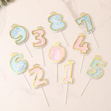 Load image into Gallery viewer, Happy birthday Number 0-9 Acrylic Cake Topper Resuable Topper Cupcake Dessert Party Decor Supplies