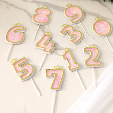 Load image into Gallery viewer, Happy birthday Number 0-9 Acrylic Cake Topper Resuable Topper Cupcake Dessert Party Decor Supplies