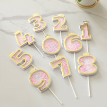 Load image into Gallery viewer, Happy birthday Number 0-9 Acrylic Cake Topper Resuable Topper Cupcake Dessert Party Decor Supplies