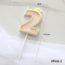 Load image into Gallery viewer, Happy birthday Number 0-9 Acrylic Cake Topper Resuable Topper Cupcake Dessert Party Decor Supplies