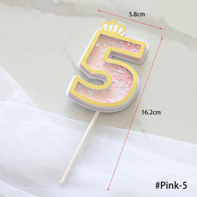 Load image into Gallery viewer, Happy birthday Number 0-9 Acrylic Cake Topper Resuable Topper Cupcake Dessert Party Decor Supplies