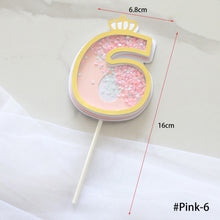 Load image into Gallery viewer, Happy birthday Number 0-9 Acrylic Cake Topper Resuable Topper Cupcake Dessert Party Decor Supplies