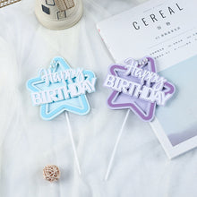 Load image into Gallery viewer, Multilayer Star Happy Birthday Cake Topper Cute Kids Cake Decor Party Decoration Supplies Cupcake Dessert Toppers Decor