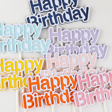 Load image into Gallery viewer, Happy Birthday Cake Topper Cute Kids Cake Decor Party Decoration Supplies Cupcake Dessert Toppers Decor