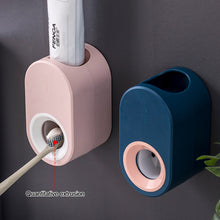 Load image into Gallery viewer, Automatic Toothpaste Dispenser Dust-Proof Toothpaste Holder Wall Mount without Punching Waterproof Toothpaste Squeezer Bathroom Accessories Set