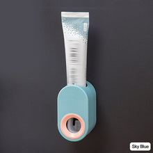 Load image into Gallery viewer, Automatic Toothpaste Dispenser Dust-Proof Toothpaste Holder Wall Mount without Punching Waterproof Toothpaste Squeezer Bathroom Accessories Set