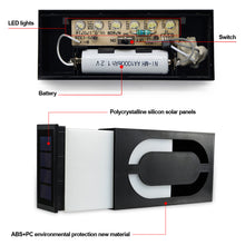 Load image into Gallery viewer, Solar Powered LED Light 0-9 House Door Number Outdoor Address Sign Plate Street Doorplate Wall Lamp Digital Flat Number