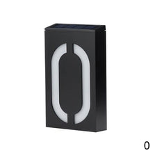 Load image into Gallery viewer, Solar Powered LED Light 0-9 House Door Number Outdoor Address Sign Plate Street Doorplate Wall Lamp Digital Flat Number