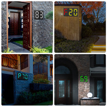 Load image into Gallery viewer, Solar Powered LED Light House Door Number Outdoor Address Sign Plate Street Doorplate Wall Lamp Digital Flat Number