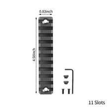 Load image into Gallery viewer, 5 7 9 11 13 Slots Mlok Side Rail System M-lok Picatinny Rail Tactical 21mm Rifle Scope Mount Aluminum Rails Section Adapter
