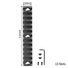 Load image into Gallery viewer, 5 7 9 11 13 Slots Mlok Side Rail System M-lok Picatinny Rail Tactical 21mm Rifle Scope Mount Aluminum Rails Section Adapter