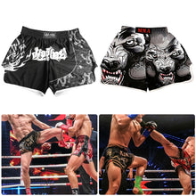 Load image into Gallery viewer, Kickboxing Fight Grappling Shorts Breathable loose Printing Muay Thai Pants MMA Boxing Shorts Clothing Sanda Fight Grappling