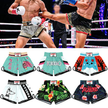 Load image into Gallery viewer, Breathable loose Printing Muay Thai Pants Kickboxing Fight Grappling Short MMA Boxing Shorts Clothing Sanda Fight Grappling