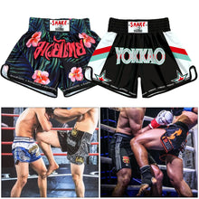 Load image into Gallery viewer, Breathable loose Printing Muay Thai Pants Kickboxing Fight Grappling Short MMA Boxing Shorts Clothing Sanda Fight Grappling