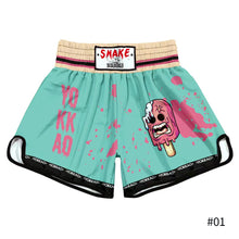 Load image into Gallery viewer, Breathable loose Printing Muay Thai Pants Kickboxing Fight Grappling Short MMA Boxing Shorts Clothing Sanda Fight Grappling