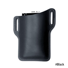 Load image into Gallery viewer, Men Travel Camping Bags Phone Case Holster Cellphone Loop Holster Belt Waist Bag Props Leather Purse Phone Wallet Running Pouch