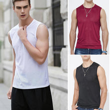 Load image into Gallery viewer, Summer Men's Tank Top Sleeveless Vest Breathable Quick Dry Sweat Cycling Active Tops Fitness Gym Male Shirts