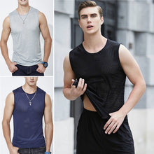 Load image into Gallery viewer, Summer Men's Tank Top Sleeveless Vest Breathable Quick Dry Sweat Cycling Active Tops Fitness Gym Male Shirts