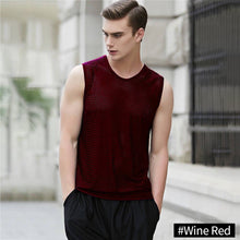 Load image into Gallery viewer, Summer Men's Tank Top Sleeveless Vest Breathable Quick Dry Sweat Cycling Active Tops Fitness Gym Male Shirts