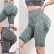 Load image into Gallery viewer, Slim Fit High Waist Gym Shorts Yoga Sport Shorts Hip Push Up Women Plain Soft Nylon Fitness Running Shorts Tummy Control Workout