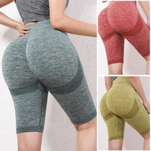 Load image into Gallery viewer, Slim Fit High Waist Gym Shorts Yoga Sport Shorts Hip Push Up Women Plain Soft Nylon Fitness Running Shorts Tummy Control Workout
