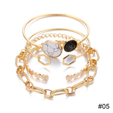 Load image into Gallery viewer, Personalized Retro Thick Chain Bracelet Anklet Set Alloy Multilayer Bracelet Anklet Jewelry Accessories for Women