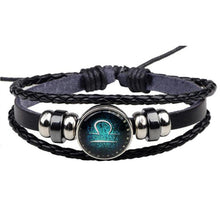 Load image into Gallery viewer, Twelve Luminous Constellation Bracelet Alloy Multilayer Braided Punk Bracelet Jewelry Accessories for Women Men