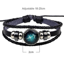 Load image into Gallery viewer, Twelve Luminous Constellation Bracelet Alloy Multilayer Braided Punk Bracelet Jewelry Accessories for Women Men