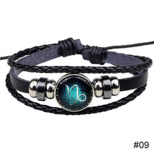 Load image into Gallery viewer, Twelve Luminous Constellation Bracelet Alloy Multilayer Braided Punk Bracelet Jewelry Accessories for Women Men