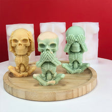 Load image into Gallery viewer, Cute Skull Silicone Candle Mold DIY Halloween Aromatic Candle Craft Making Resin Soap Mold Christmas Gift Home Decor
