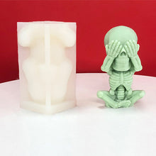 Load image into Gallery viewer, Cute Skull Silicone Candle Mold DIY Halloween Aromatic Candle Craft Making Resin Soap Mold Christmas Gift Home Decor