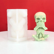 Load image into Gallery viewer, Cute Skull Silicone Candle Mold DIY Halloween Aromatic Candle Craft Making Resin Soap Mold Christmas Gift Home Decor