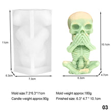 Load image into Gallery viewer, Cute Skull Silicone Candle Mold DIY Halloween Aromatic Candle Craft Making Resin Soap Mold Christmas Gift Home Decor