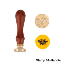 Load image into Gallery viewer, Crown Rose Tree Pattern Wax Seal Stamps With Wooden Handle Dedicated Metal Head Retro Wedding Invitations Envelope Sealing