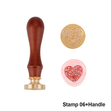 Load image into Gallery viewer, Crown Rose Tree Pattern Wax Seal Stamps With Wooden Handle Dedicated Metal Head Retro Wedding Invitations Envelope Sealing
